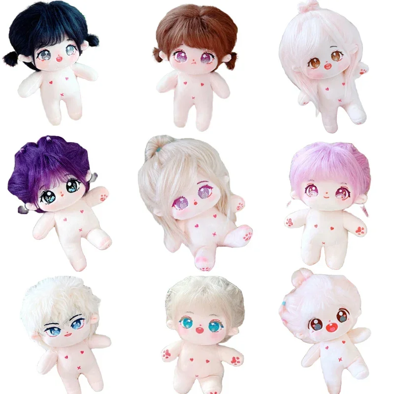 20Cm Kawaii Big Eyed Fat Doll Cotton Doll Idol Farcito Super Star Figure Dolls No Accept Fat Body Doll Può Cambiare Vestiti Gif