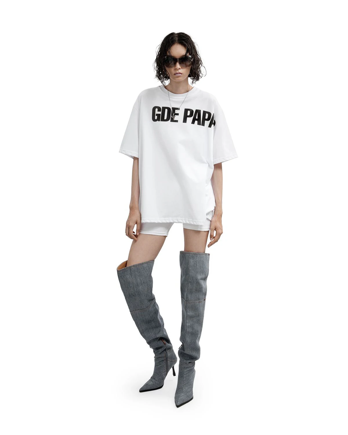 Hip Hop Streetwear Men Tshirt Oversized Short Sleeve GDE PAPA Graphic Print Y2k Tops Tee Harajuku Goth Aesthetic Clothing Cotton