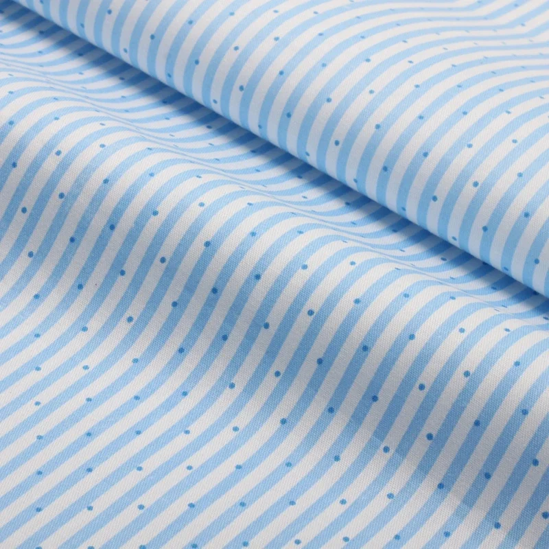 100 Cotton Striped Fabric Per Meter for Sewing Dresses Pants Shirts Tabelcloth Handmade Diy Spotted Comfortable Blue Purple Pink 6