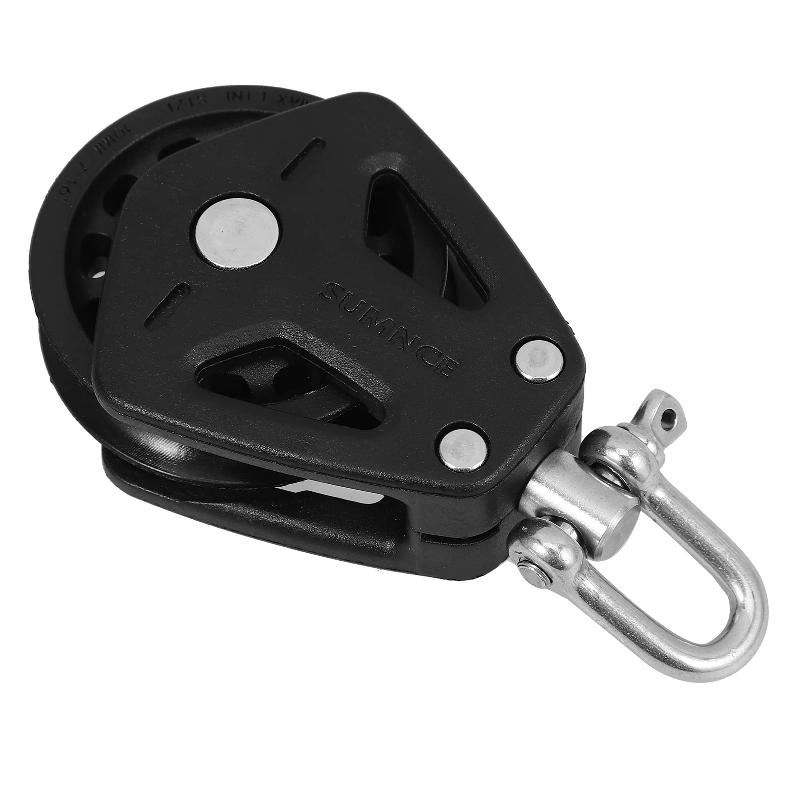 

Sail Pulley Accessories Kayak Nylon Roller System Gym Single 316 Stainless Steel