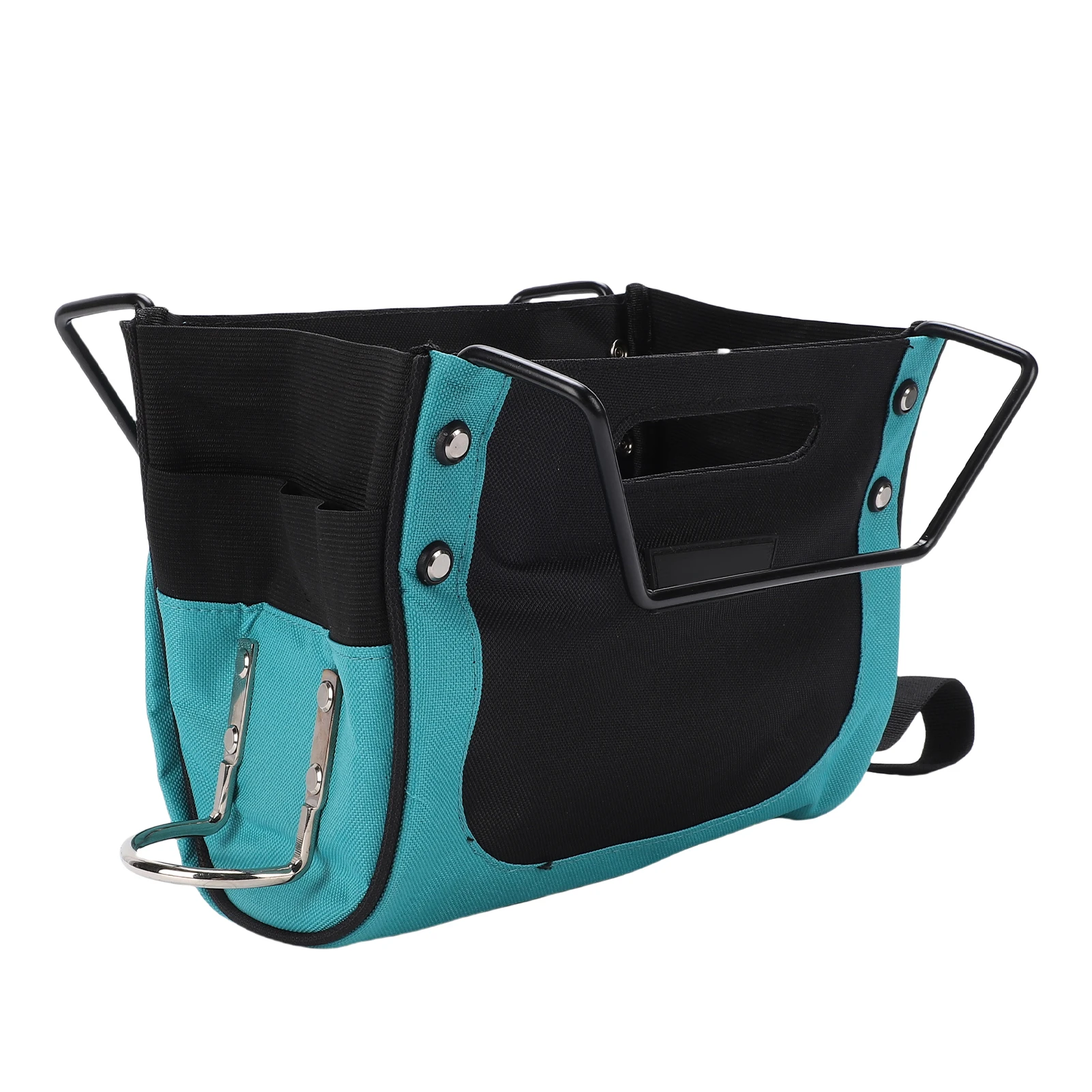 계단 사다리용 사다리 도구 가방, 600D 옥스포드 원단 가방, 여러 개의 포켓, 망치, 퀵 릴리스 버클 포함