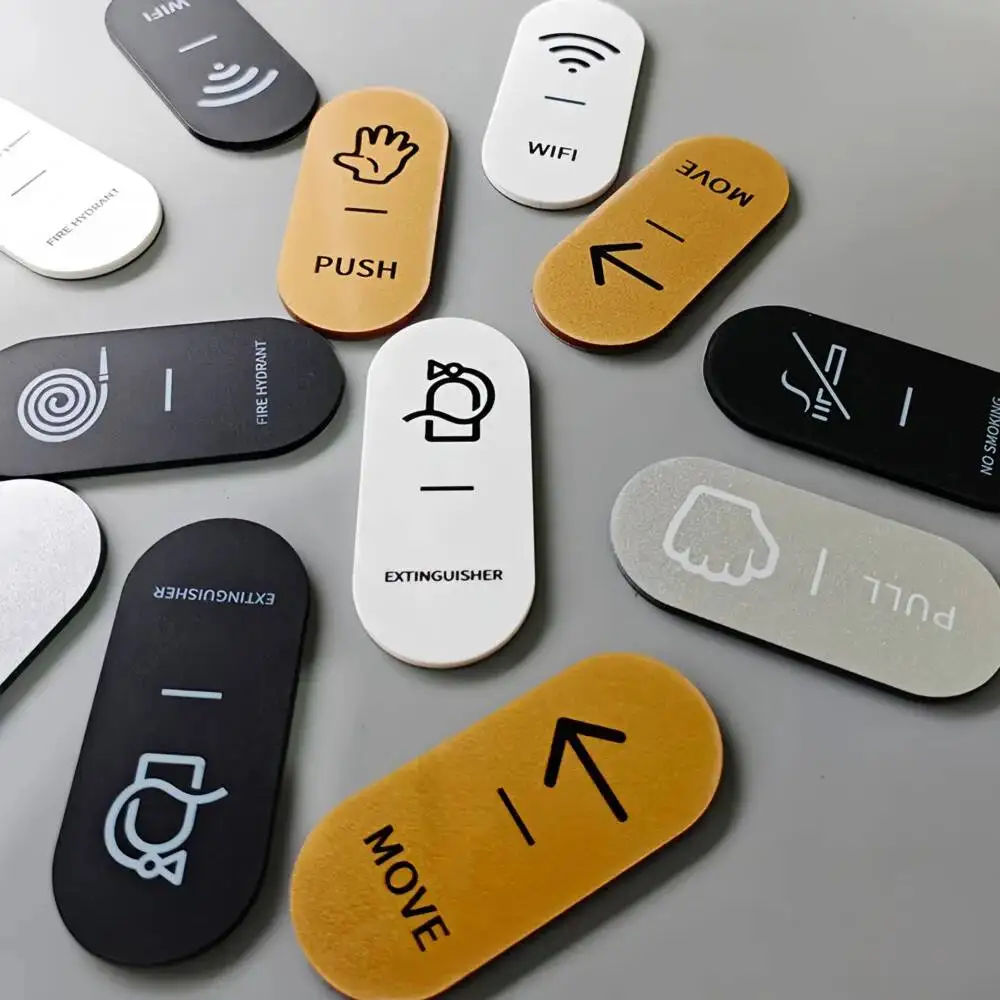 1개입 흰색 아크릴 표지판(표시/경고/알림), 자동차/상업용/실내/실외용