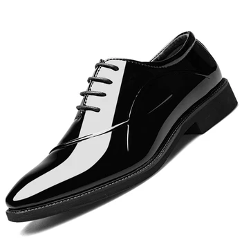 Men's Dress Shoes Classic Modern Formal Business Oxford Comfortable Tuxedo Casual Lace Up Derbys Shoes For Men 1