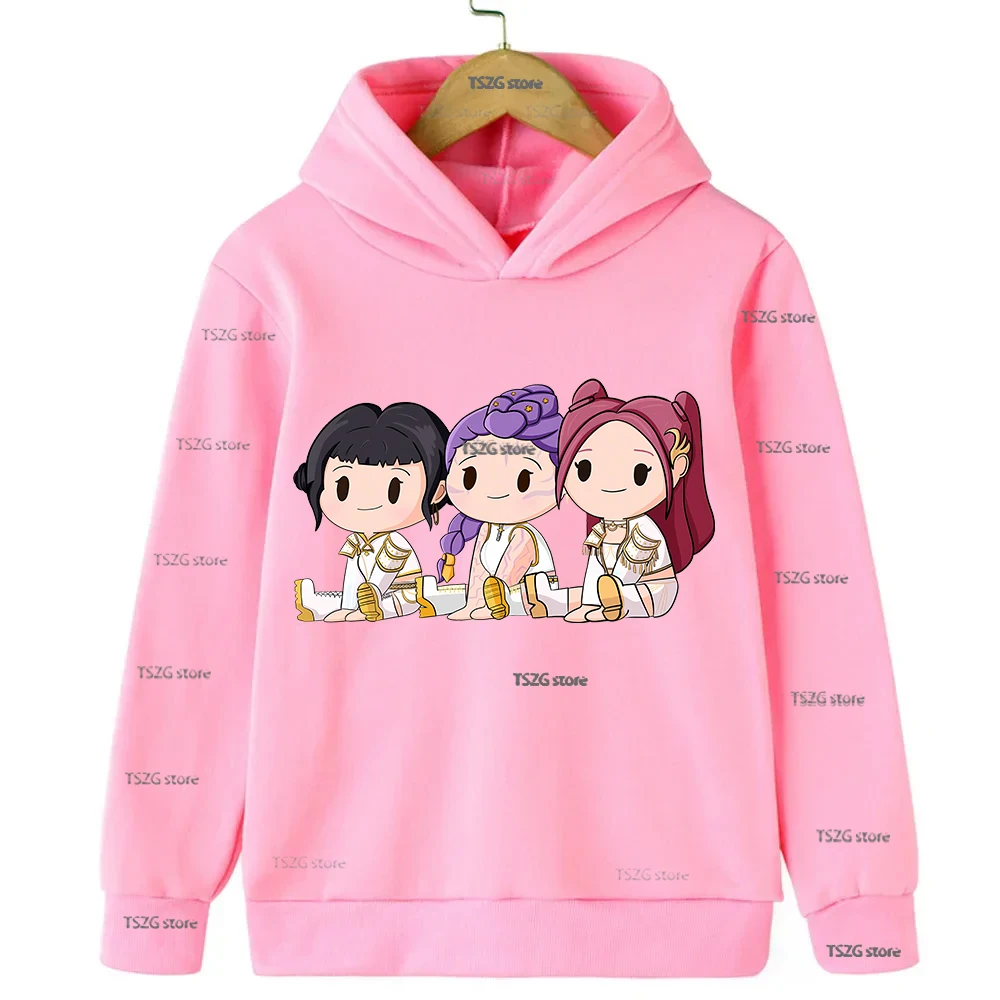 KPop Demon Hunters Sweats à Capuche Enfants Vêtements D'extérieur Décontractés Enfants Sweats K-pop Demon Hunters Pull Pour Filles Garçons Hauts Sudadera
