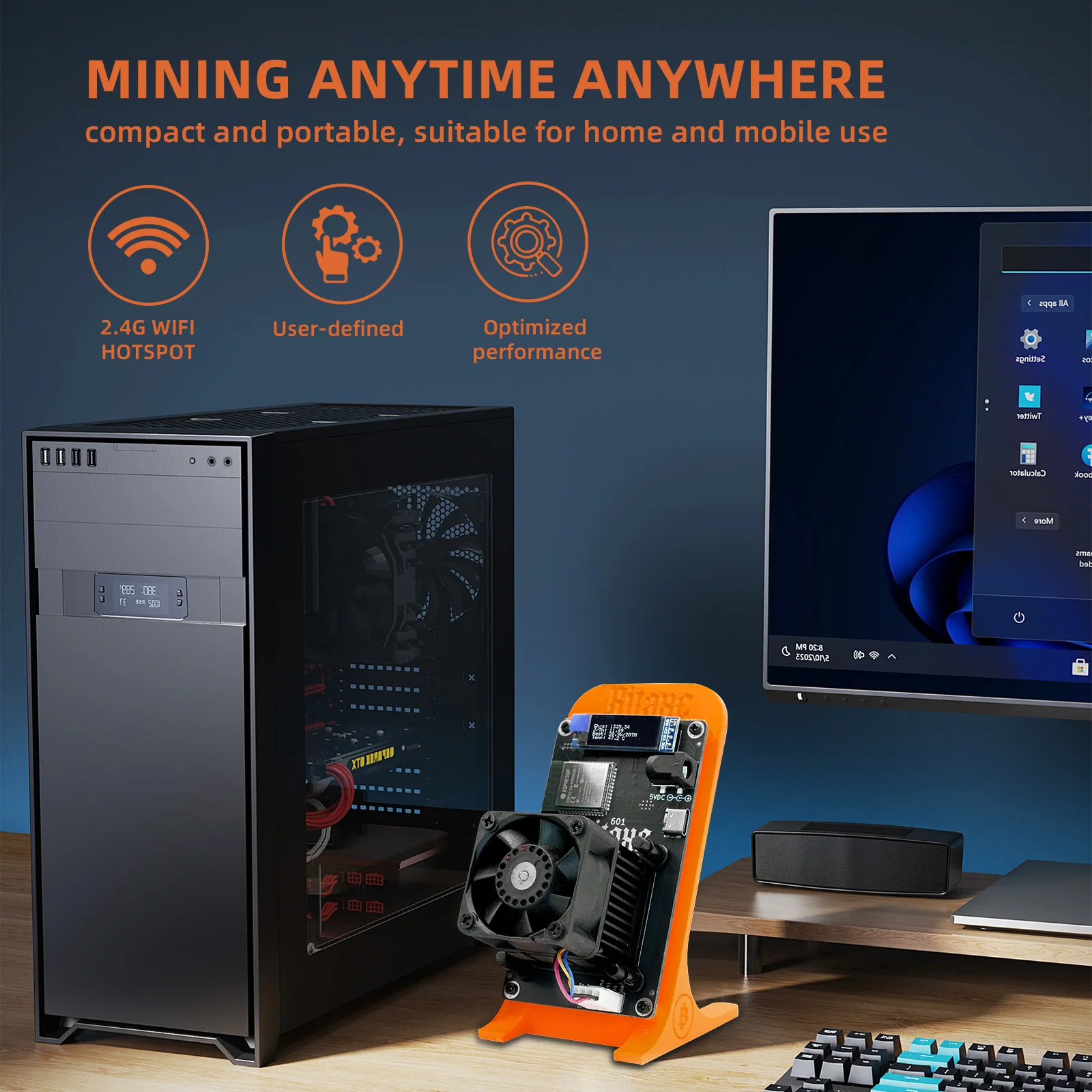 Bitaxe 601 Bitcoin miner machine 1.2TH/S BM1370 SHA256 Asic Chip