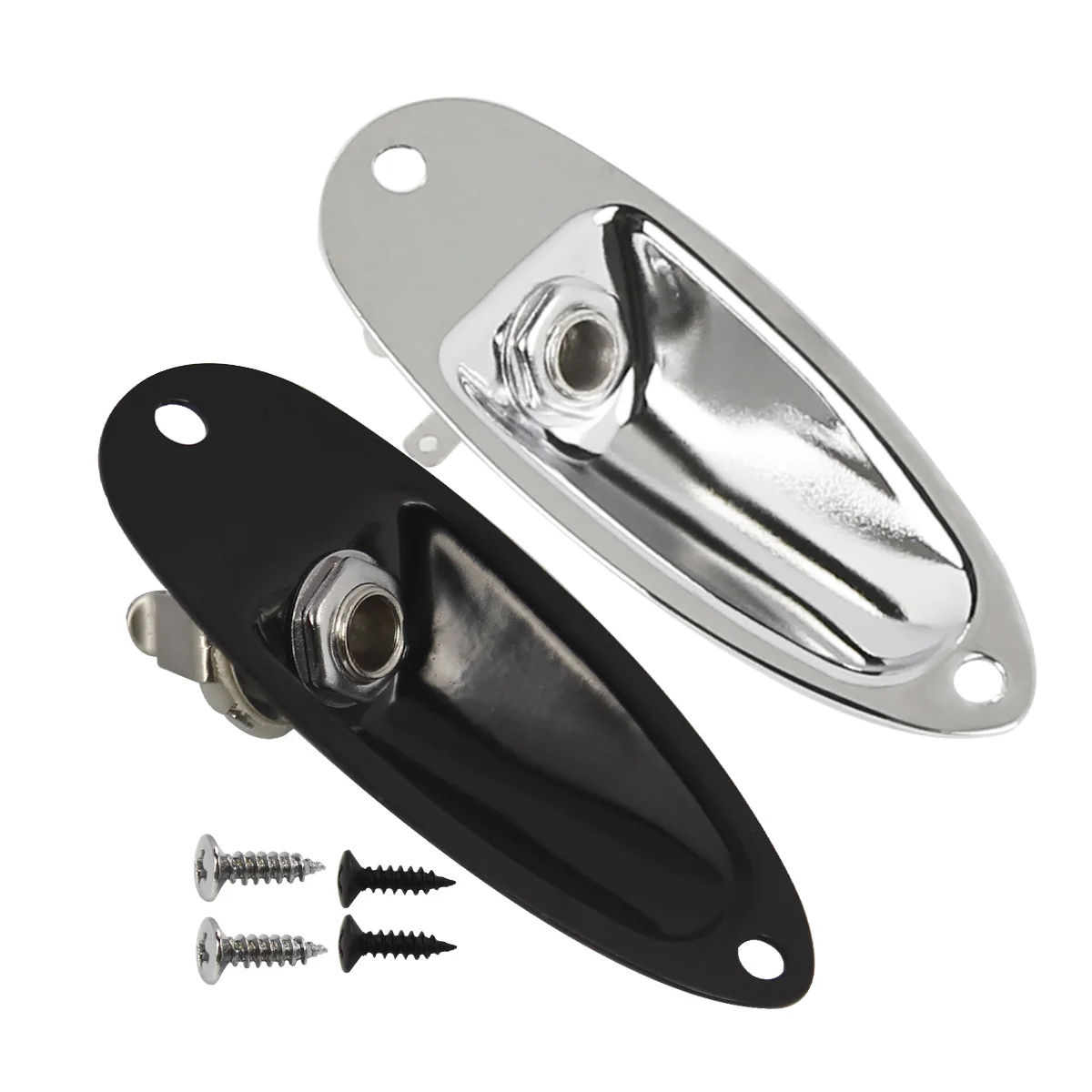 Bencher クロームキー 1/4インチジャック 20PCS Chrome Guitar Bass End Pin Output Jack 1/4