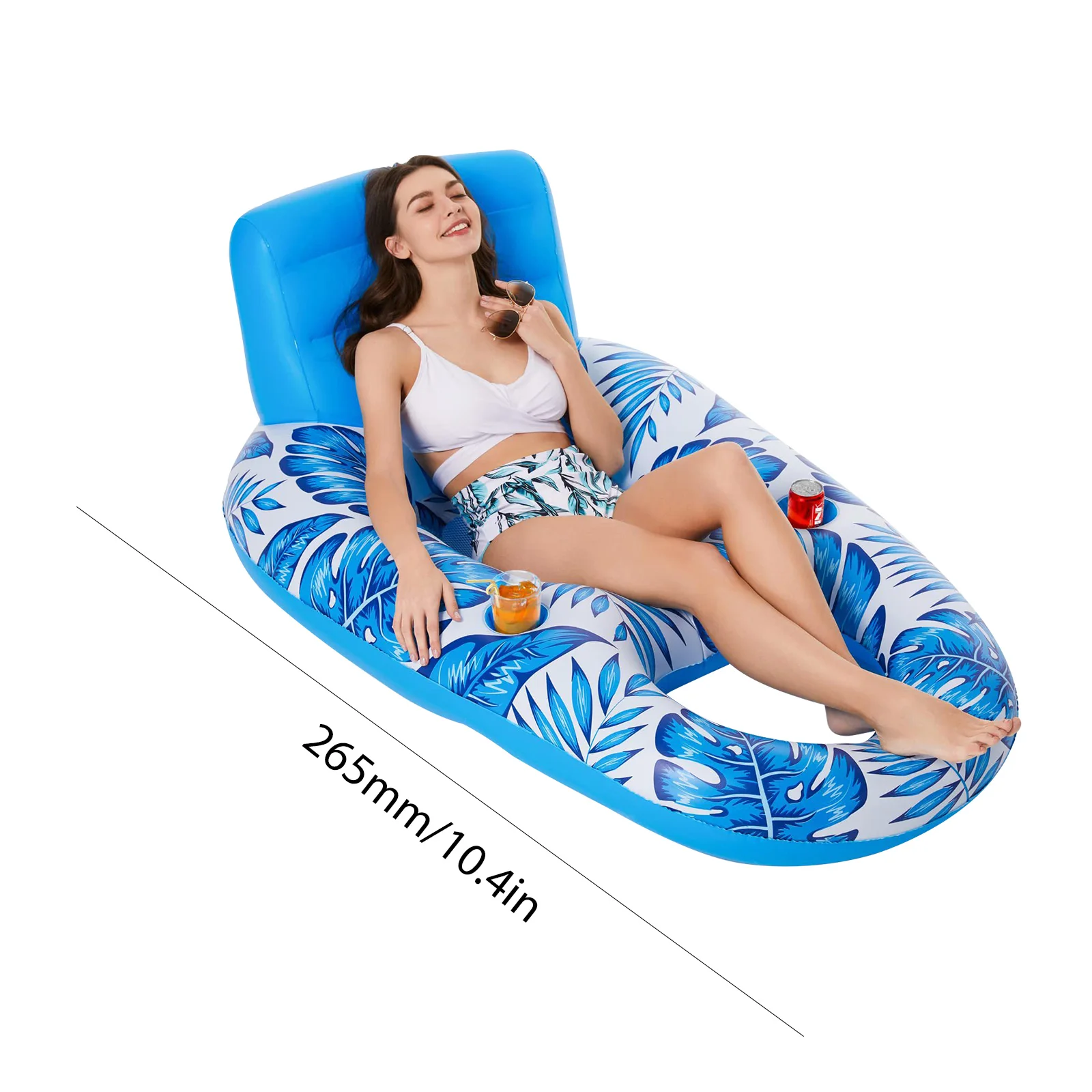 Pool Floating Chair Inflatable Pool Floating Backrest Chairs Multifunctional Water Sports Floating Seat Foldable Durable Adults for Beach Pool Party