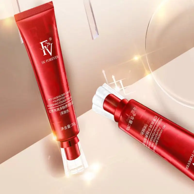 FV Foundation Precious Luxury Herbal Extracts Concealer Oil-control Waterprof Makeup Base Cream Free Gift triangular powder puff liquid foundation makeup cosmetics makeup cream waterproof foundation