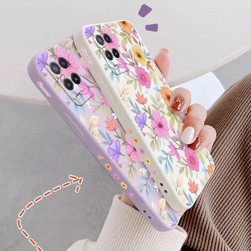 Colorful Flower Silicone Phone Case Cover