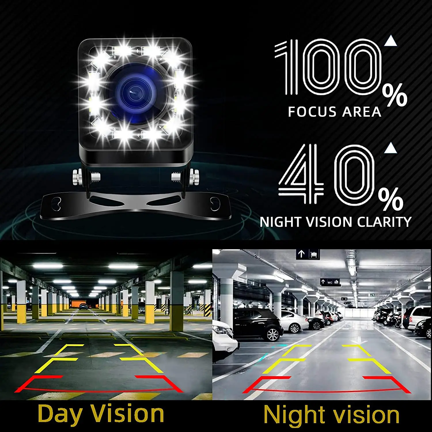 HD Waterproof Car Backup Reverse Camera 170 Degree