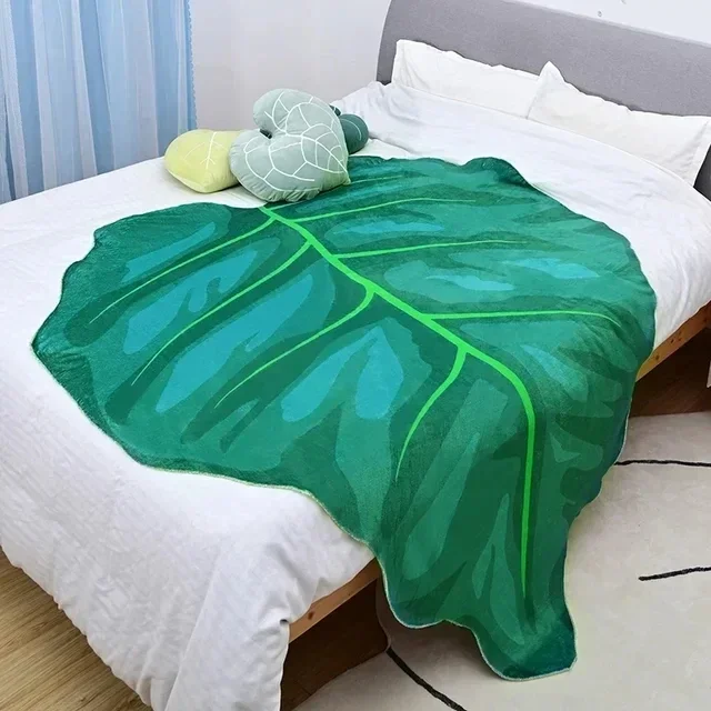 

Super Soft Giant Leaf Blanket for Bed Sofa Gloriosum Plant Blanket Home Decor Throws Warm Sofa Towel Cobertor Christmas Gift 담요