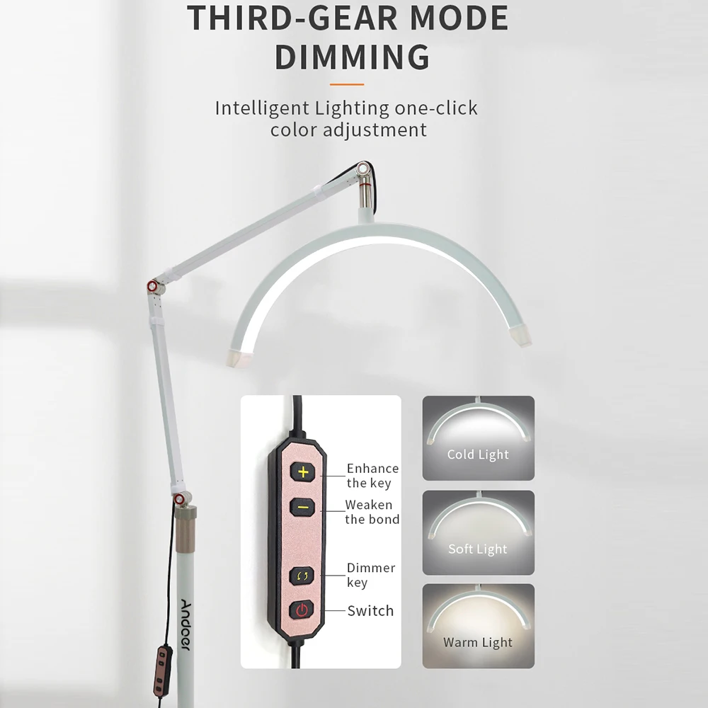 Andoer ݴ LED   Ʈ, Ʈ ũ ÷ξ  ,  Ʈ, 3000K-6000K, Ƽ  ũ ̺ Ʈ