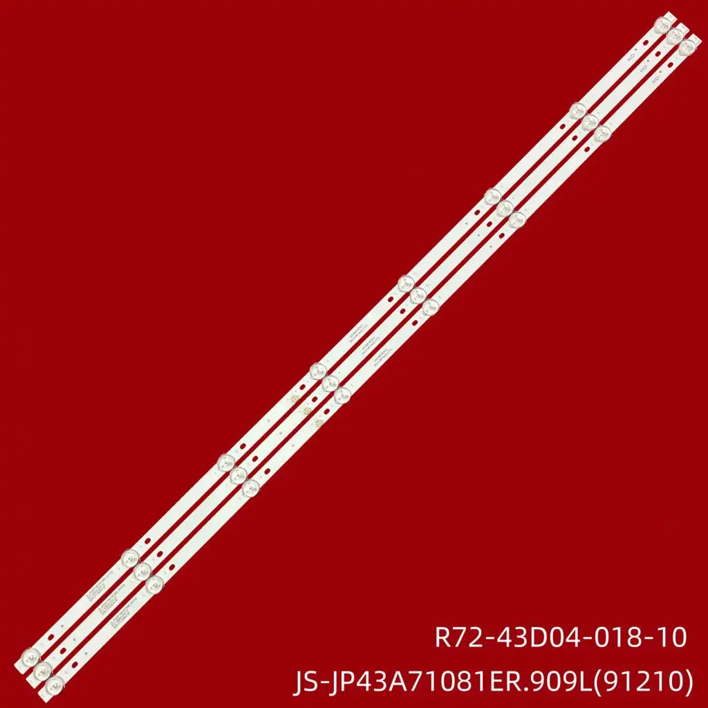 

LED Strips for S43C JS-JP43A71081ER.909L(91210) R72-43D04-018-10 828121T.60034.3P HI VHIX-43F169MSY VHIX-43U169MSY K43DLJ10US