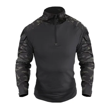 Airsoft Paintball Multicam CP Black Camouflage Cotton Tactical Shirt Men Army Military Combat T-Shirt Hunting Clothing 4