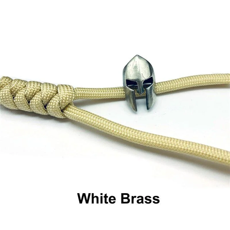 Messeranhänger, handgefertigte Seilanhänger, Retro-Messing Spartaner-Kriegerhelm, Regenschirm-Lanyard, hängender Schmuck, DIY Schlüsselanhänger-Zubehör – Detail 1