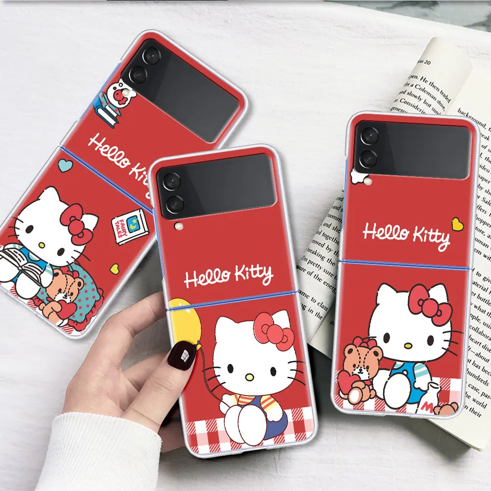 Hello Kitty Kuromi Case Voor Samsung Galaxy Z Flip 3 4 5G Hard Mobiele Telefoon Cover Zflip 3 pc Luxe Fundas _ - AliExpress Mobile