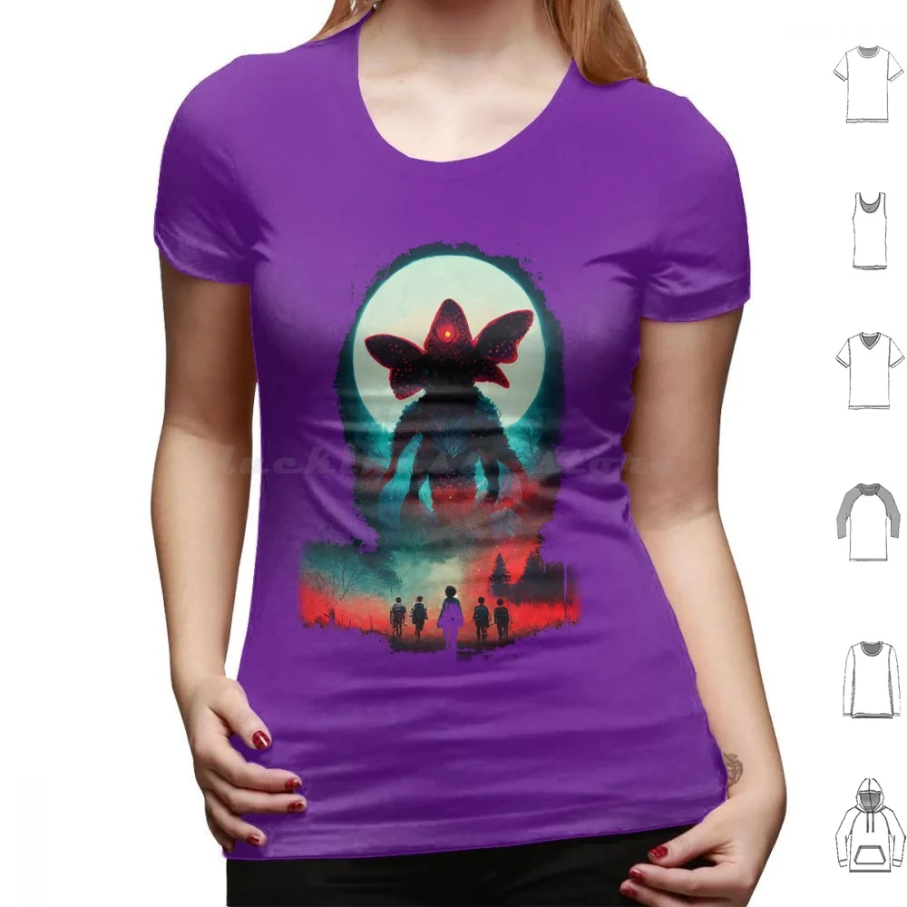 thumbnail image 1 of (Demogorgon) Camiseta 6xl Algodón Cool Tee Things Stranger Will Byers Mike Eleven Lucas Dustin 80s Hawkins Netflix 1980s 11, 1 of 5