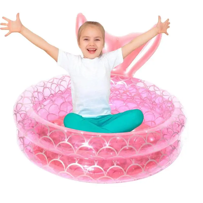 

Mermaid Inflatable Swimming Pool Unique Circle Float Children Baby Summer Outdoor Water Playing Center Inflatable Pool Bathtub