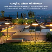 Lampe solaire de jardin extérieure à effet balayant par le vent, lumières solaires oscillantes lumineuses, étanches IP65 pour l'extérieur, la cour, le chemin, la terrasse, la pelouse 3