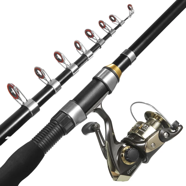 Leo Fishing Rod Reel Combos Telescopic Fishing Pole With Spinning