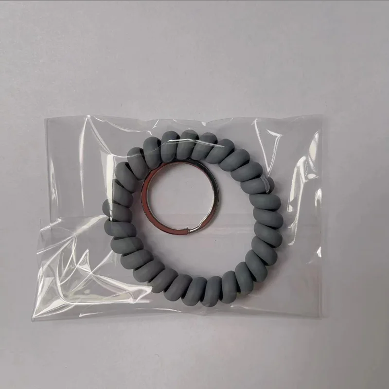 2PCS Stretchable Wristband Wristlet Keychain Spring Flexible