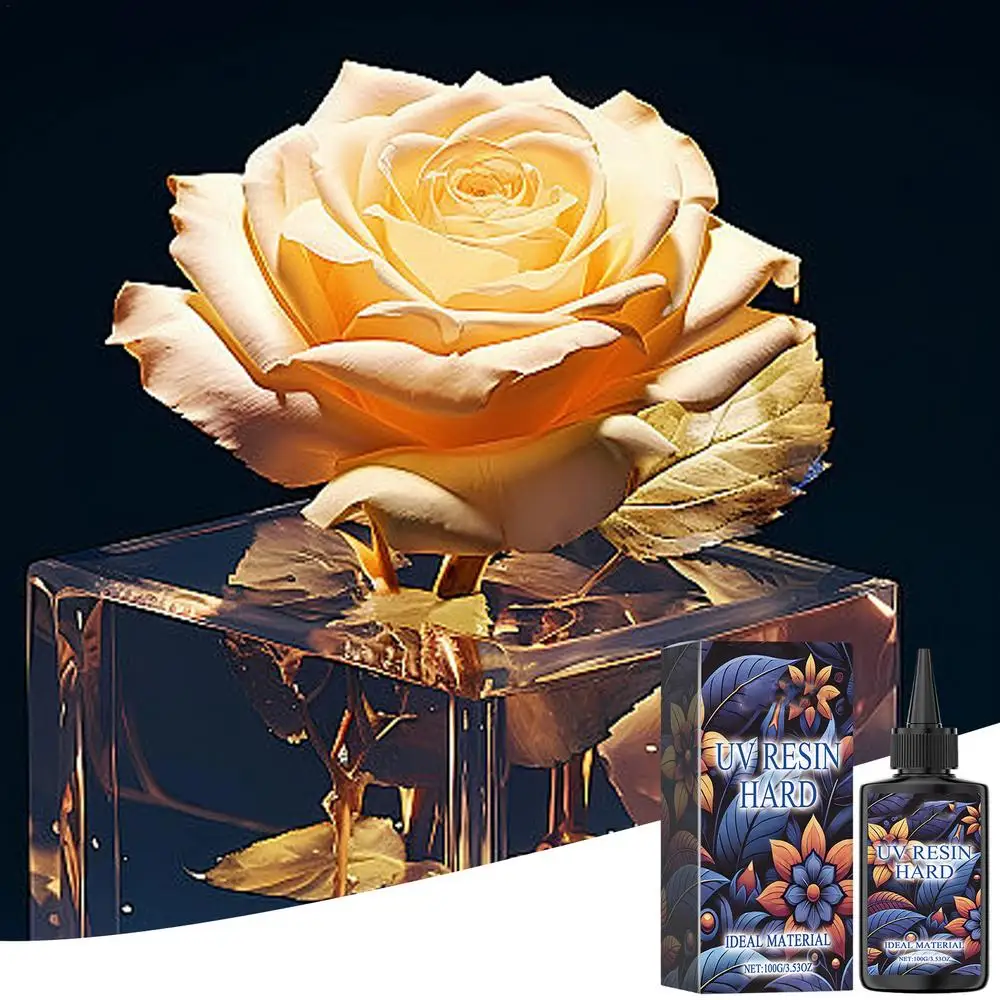 Description Picture 3 of itemClear UV Resin 100g Clear Jewelry UV Glue Adhesive Resin Epoxy Resin Supplies UV Activated Resin Hard UV Curing Resin Jewelry