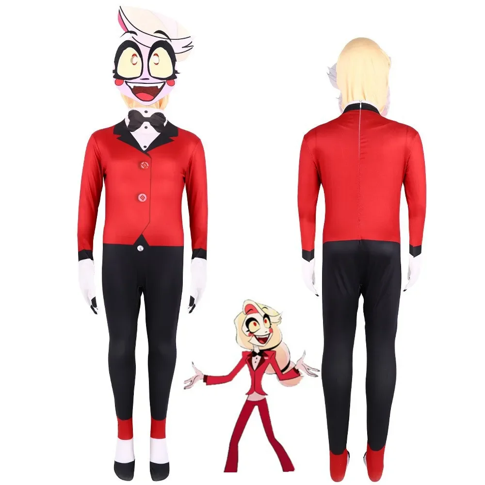

Charlie Morningstar Cosplay Hazbin Cos Hotel Fantasia Costume Disguise for Adult Women Top Pants Outfits Halloween Carnival Suit