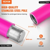 VEVOR Professional Dancing Pole Portable Removable Stainless Steel Adjustable Fitness Spinning Pole for Exercise Home Club Gym 2