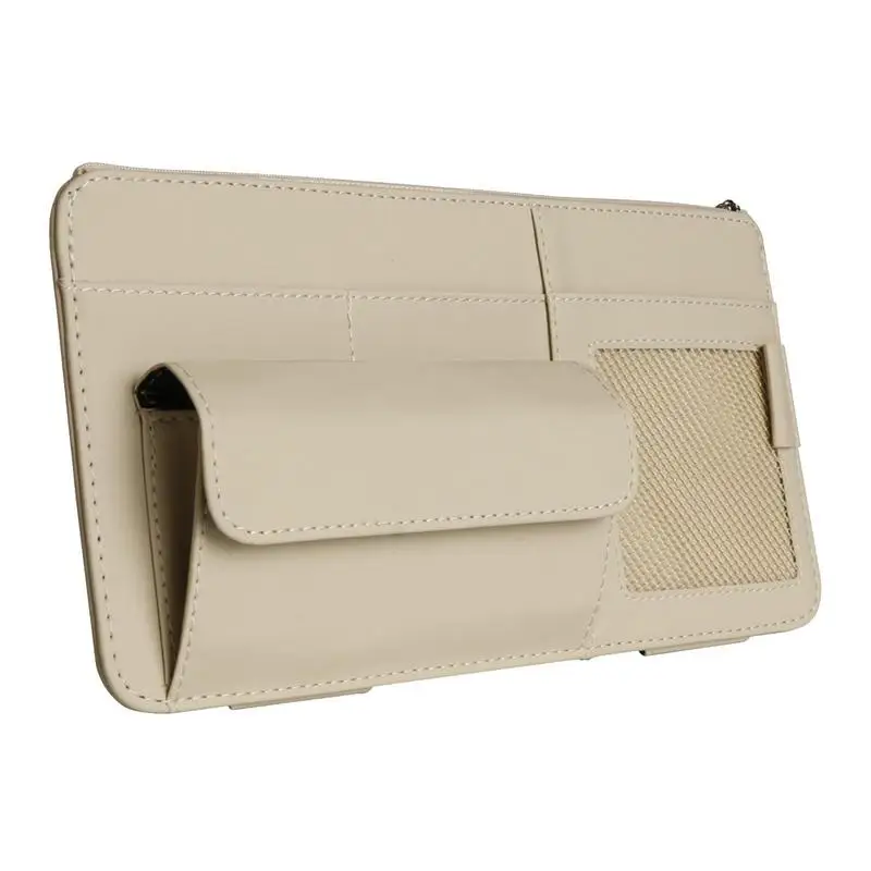

Car Visor Storage Automotive Organizer Case Sunglasses Holder Bag With Multiple Pockets Car Organization And Storage Accessories