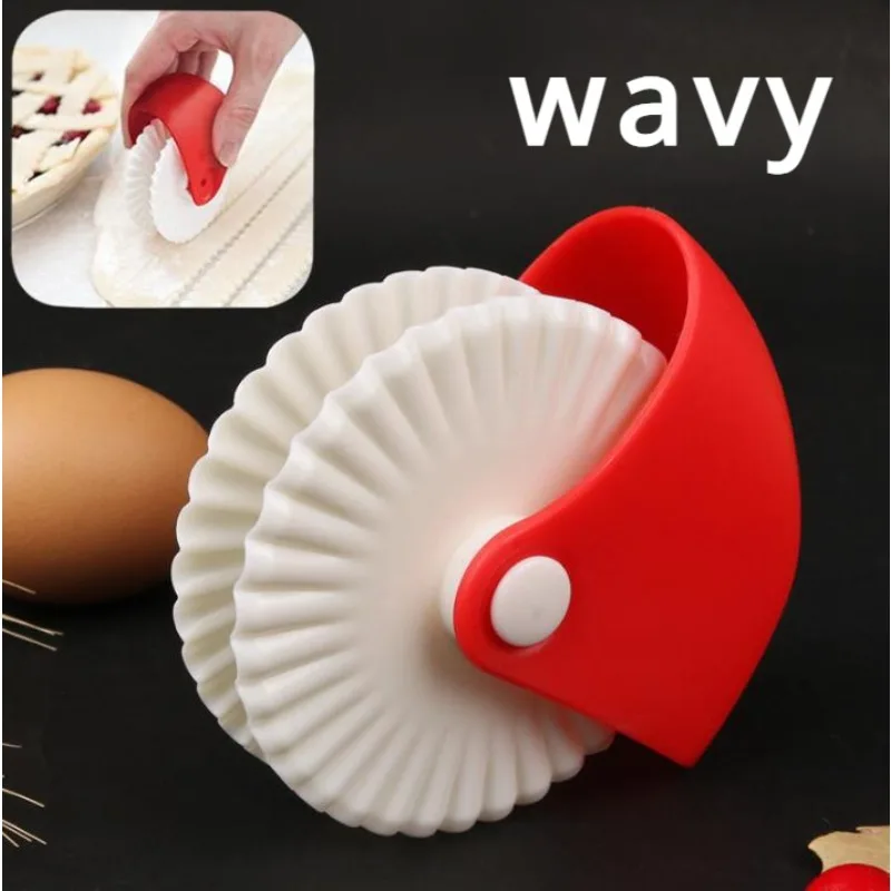 1PC Kitchen Tools Pastry Cutting Wheel Pizza Roll Edge Wheel Roller Cutting Baking Tools Manual Twist Pasta Cutter baking tool baking accessories