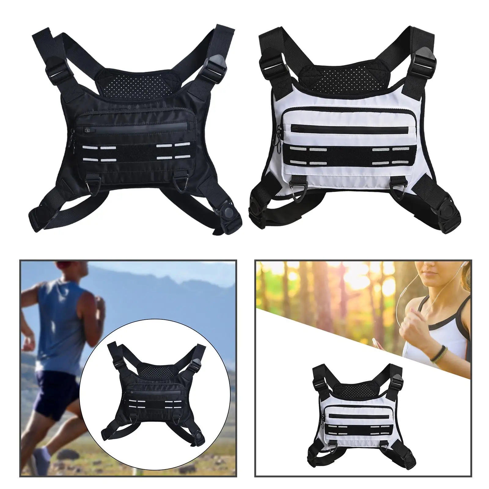Chest Rig Bag Adult Portable Harness Vest Pouch for Camping Hiking Travel