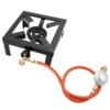 Tomshoo 8KW Gas Boiling Ring Cast Iron Burner Large LPG Stove Outdoor Cooker Iron Frame Portable Fire Control Stove Camp Supply