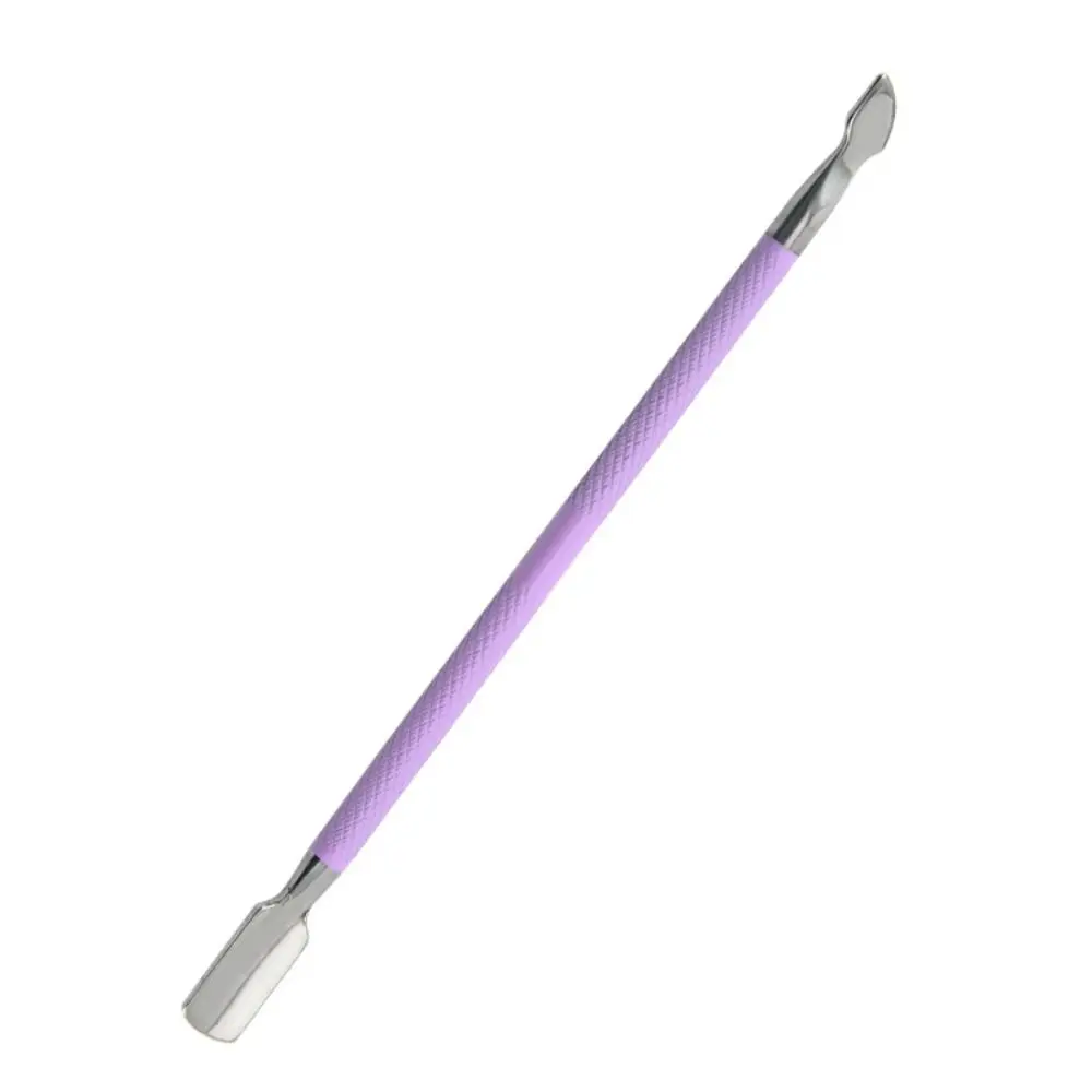Stainless Steel Double Head Steel Push Remove Phototherapy Glue Dead Skin Remover Nail File Double Push Spoon Pusher