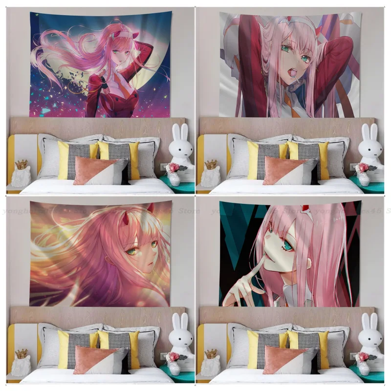 

Anime Girl Zero Two Tapestry Tapestry Art Printing Japanese Wall Tapestry Anime Wall Hanging Home Decor
