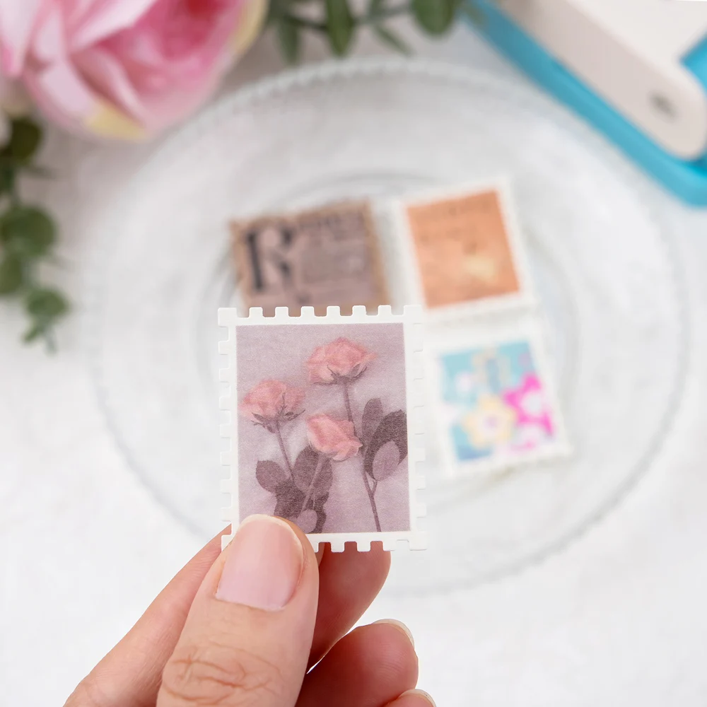 1.5x1.5 인치 정사각형 1.25x1.5 인치 직사각형 우표 펀치 도구 손쉬운 엠보싱 기계 DIY 수공예 프로젝트용