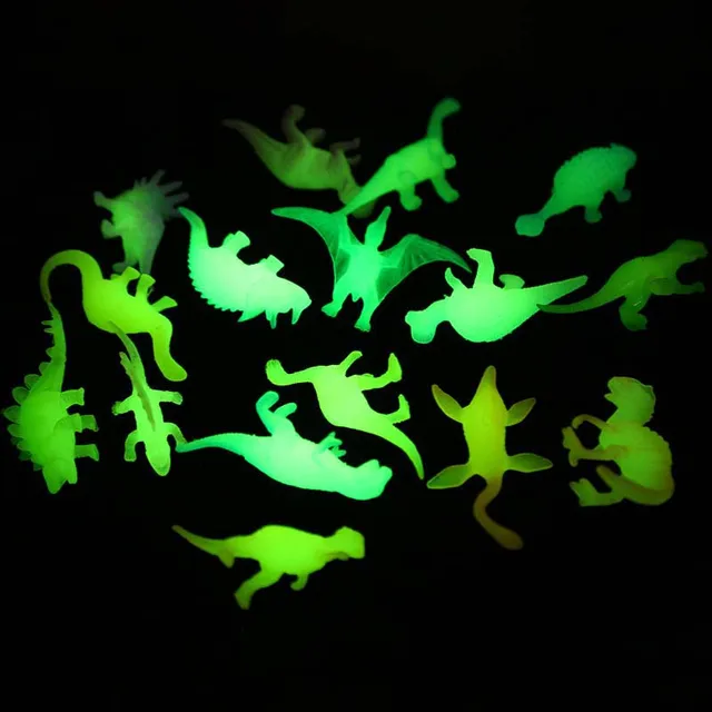 16pcs/set Mini Luminous Jurassic Noctilucent Dinosaur Toys Glow In The Dark Dinosaurs Baby Boys Gift for Children Novelty Model 6