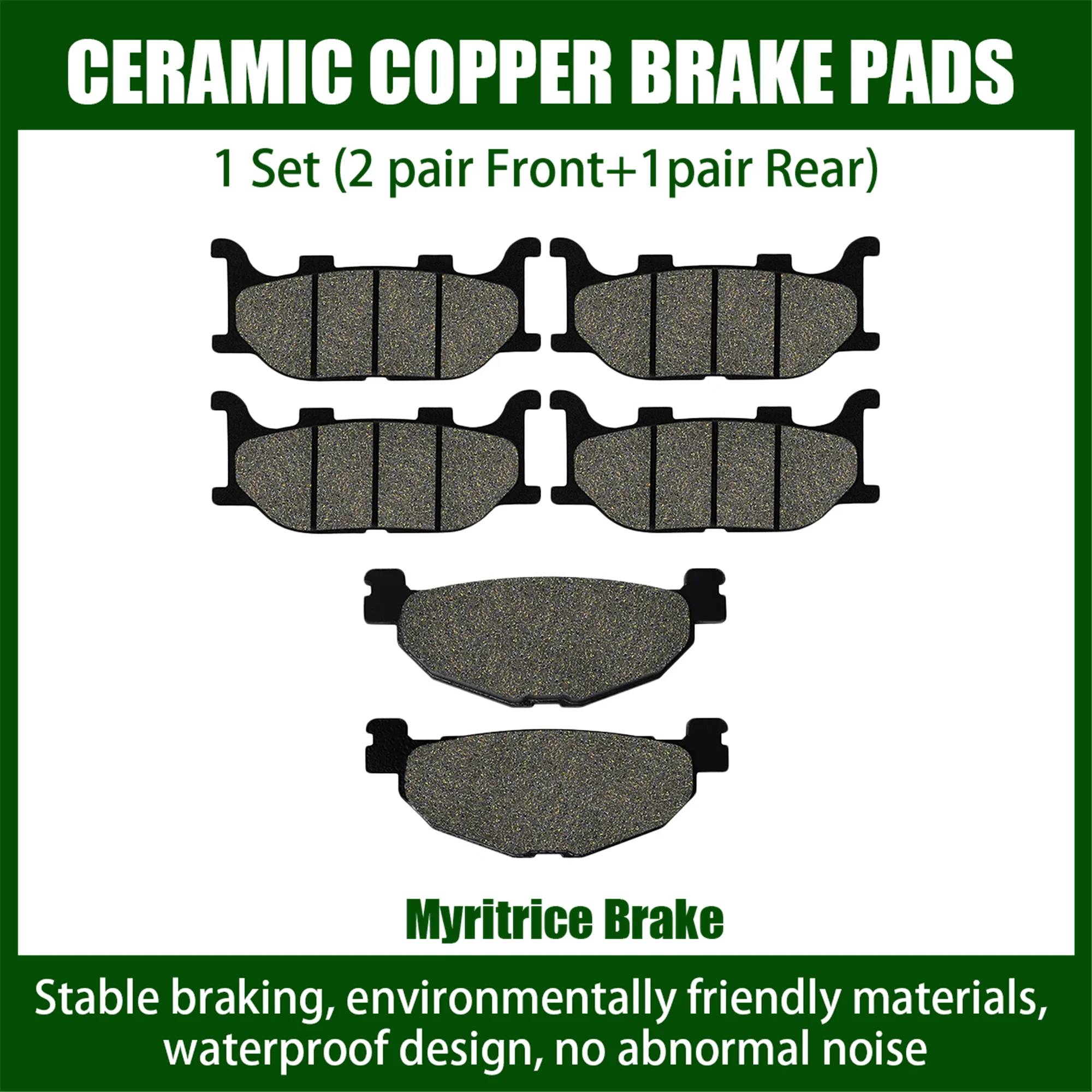 Myritrice Adatto Per Yamaha Cp250 2005-2008 Yp400 2005-2013 Yp 400G Yp400 Majesty 2005-2014 Xp500 Pastiglie Freno Anteriori Posteriori Per Moto
