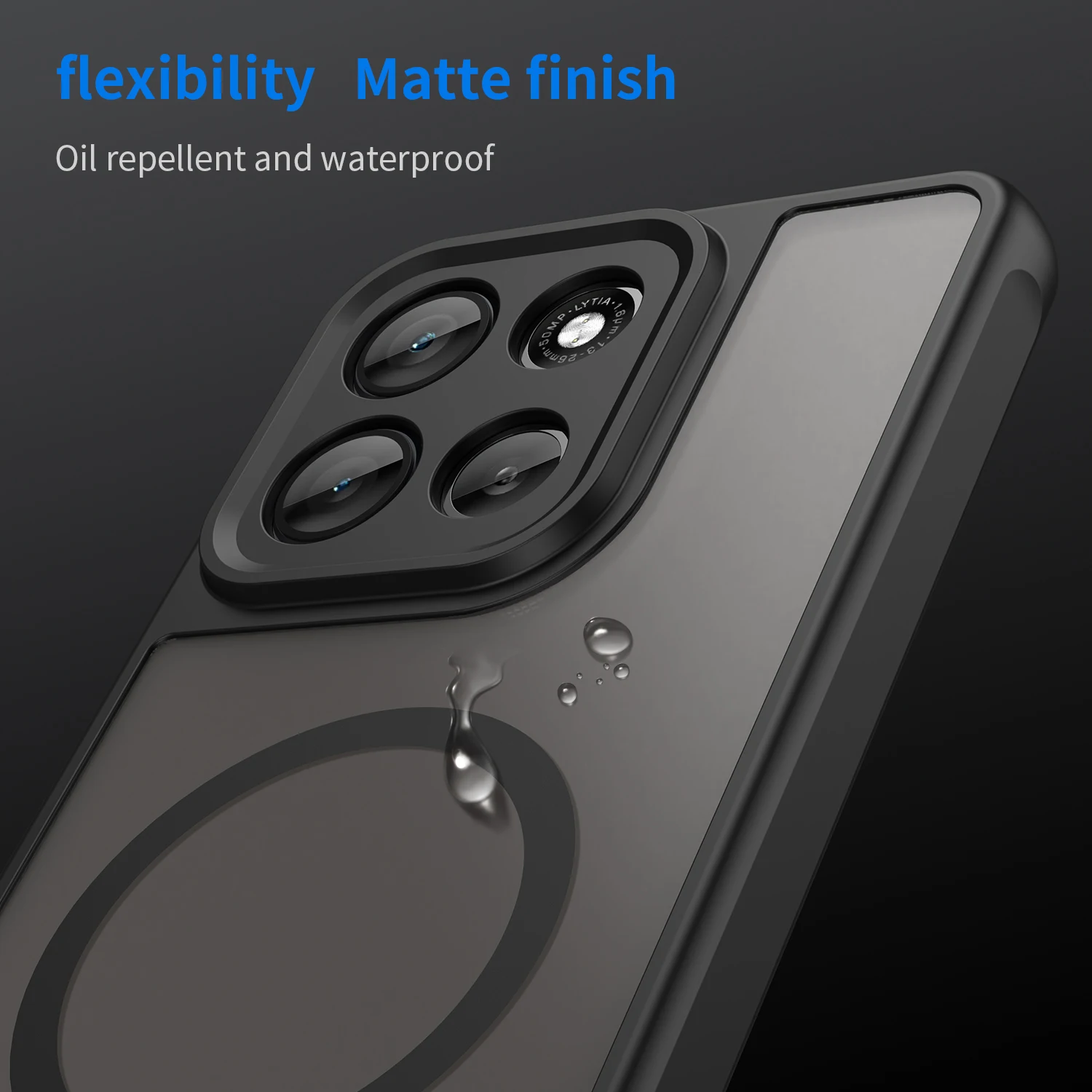 Magnetic Luxury Armor Shockproof Matte Translucent Phone Case