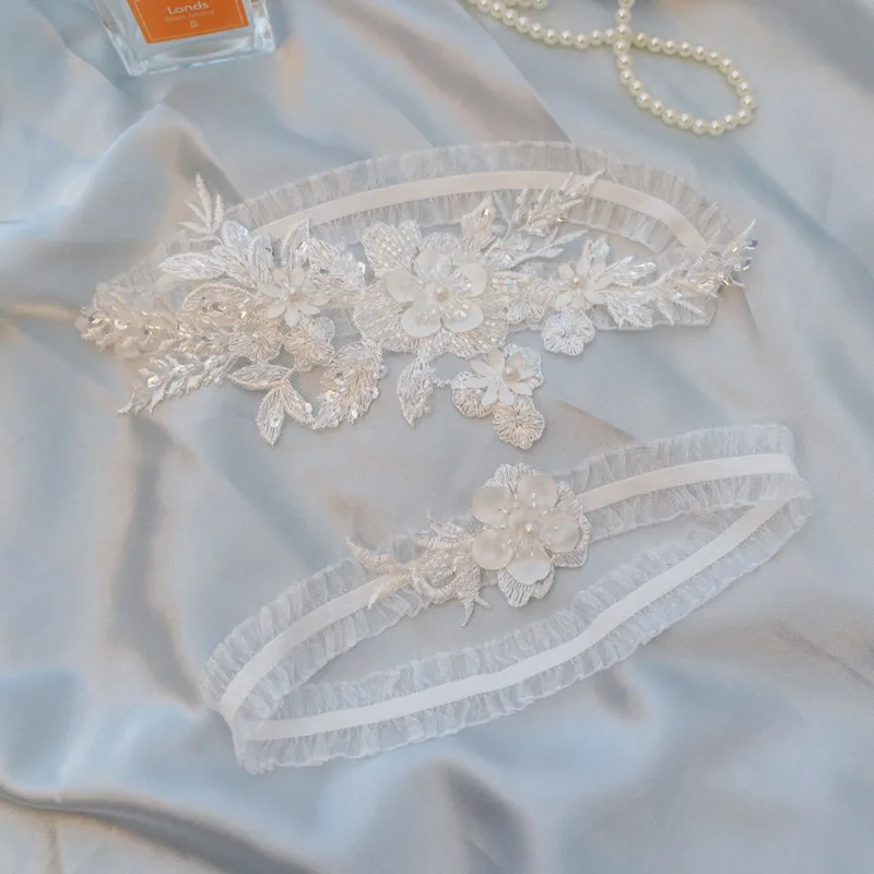 Giarrettiere da sposa Anello elastico per la coscia con fascia elastica per la gamba, Giarrettiera con strass per il ballo di fine anno della festa nuziale (Colore : Rosso) (Rosso Taglia unica