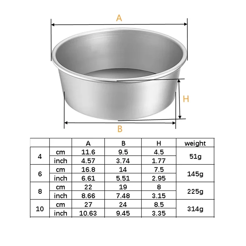 Round Cake Pan Set 6