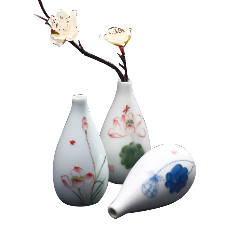 

Ceramic Flower Vases Hand Paiting Design Style of Flambed Glazed,Decorative Modern Floral Vase for Home Decor Living Room