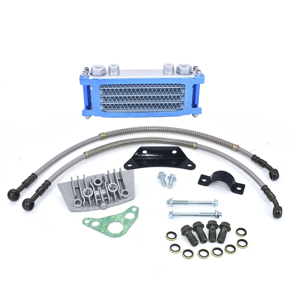 Oil Cooler Motorcycle Oil Radiator Kit Engine Cooling for 50 125 140cc Motocross Universal Dirt Pit Bike ATV Enduro Accessories