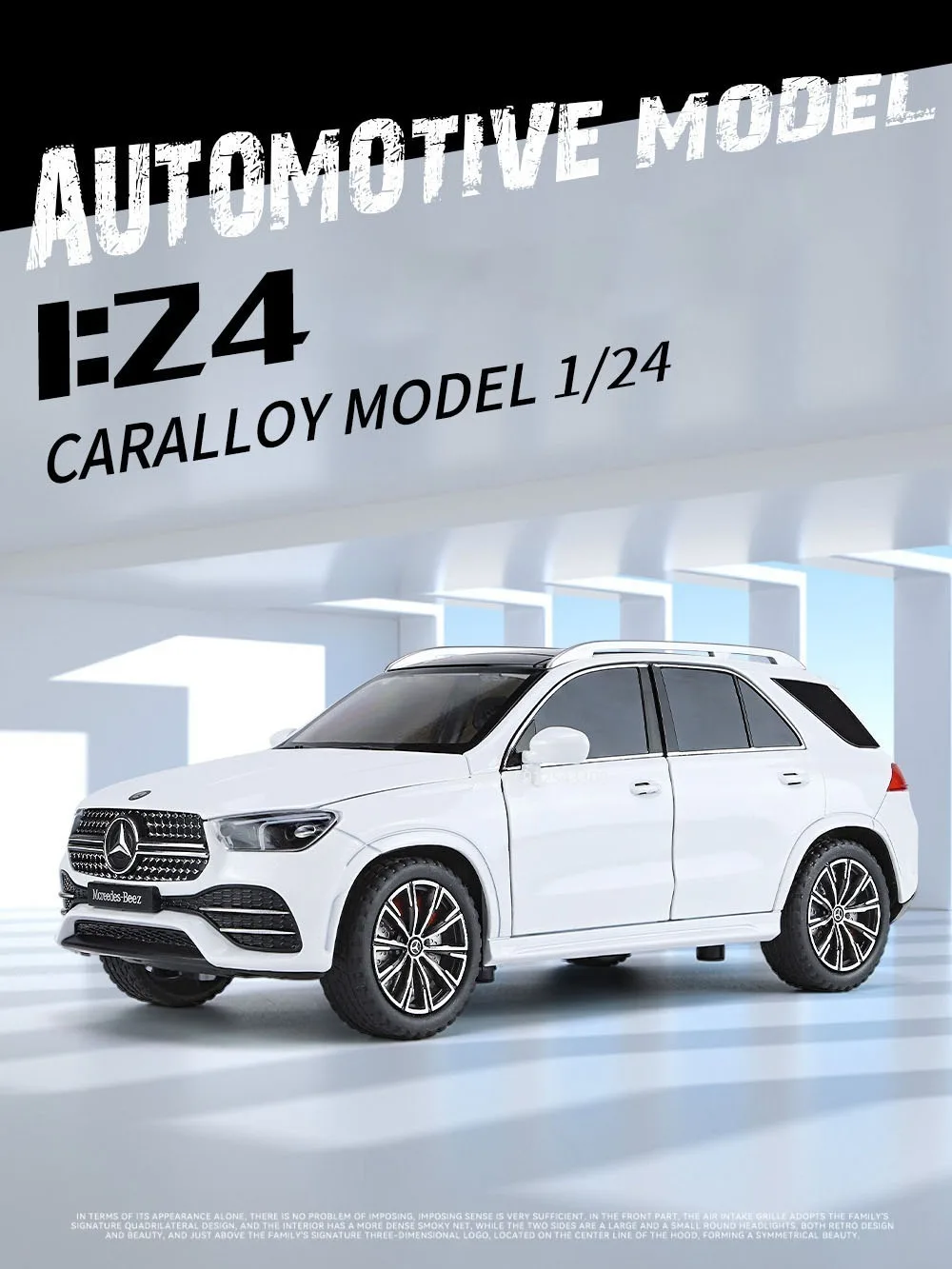 

1/24 Bens GLE350 Toy Car Model Alloy Diecast Pull Back with 6 Doors Opened Sound Light Model Vehicle Toy for Boys Birthday Gifts