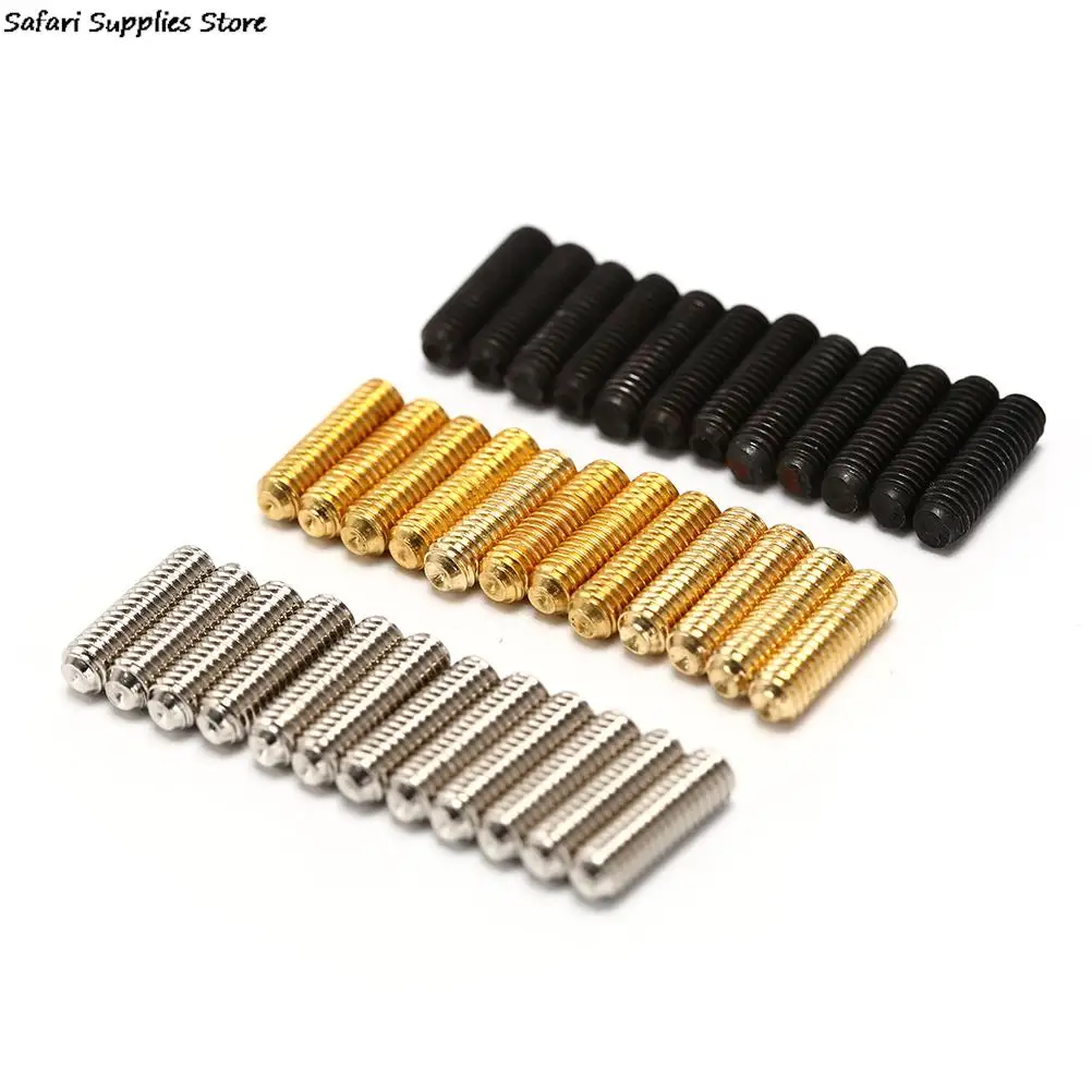 12PCS/PACK Electric Bass Guitar Bridge Saddles Hexagon Screws tremolo electric guitar bass Tremolo Bridge Hex Screws