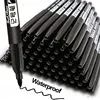 6 PCS Permanent Marker Pen Manga Drawing Markers Black Blue Red Waterproof Ink Sketch Pens Stationery Art School Supplies 1