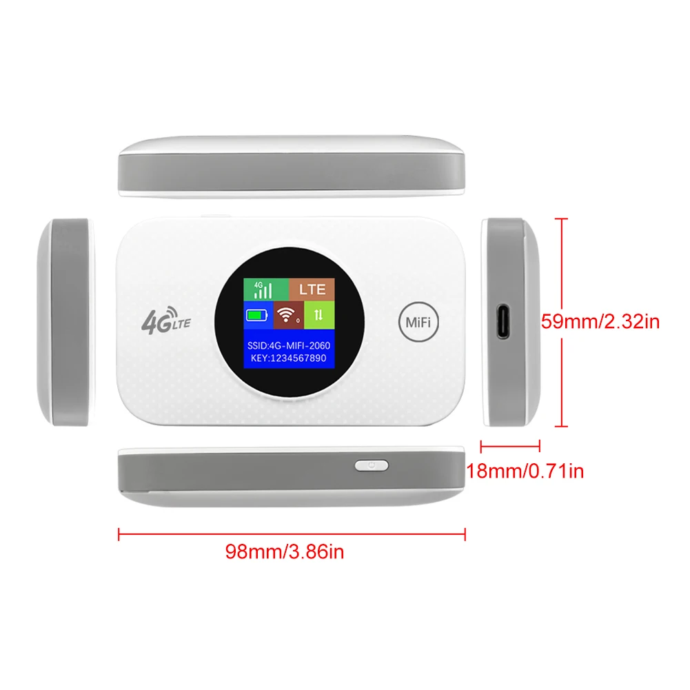 SIM 카드 슬롯이 있는 휴대용 모뎀, 4G 미니 LTE 라우터, 무선 포켓 라우터, 150mbps, 3000mah