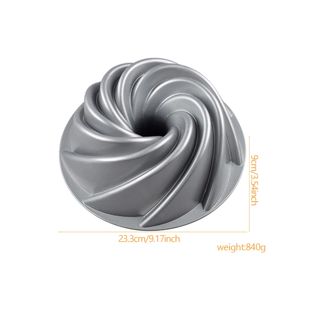 Cast Aluminum Non Stick Swirl Bundt Pan For Baking 10 Inch Spiral - Main Image