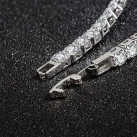 S925 Sterling Silver Bracelet Zirconia Tennis Ball Women Fashion Simple Engagement Wedding Charm Jewelry 4mm 16-20cm 4