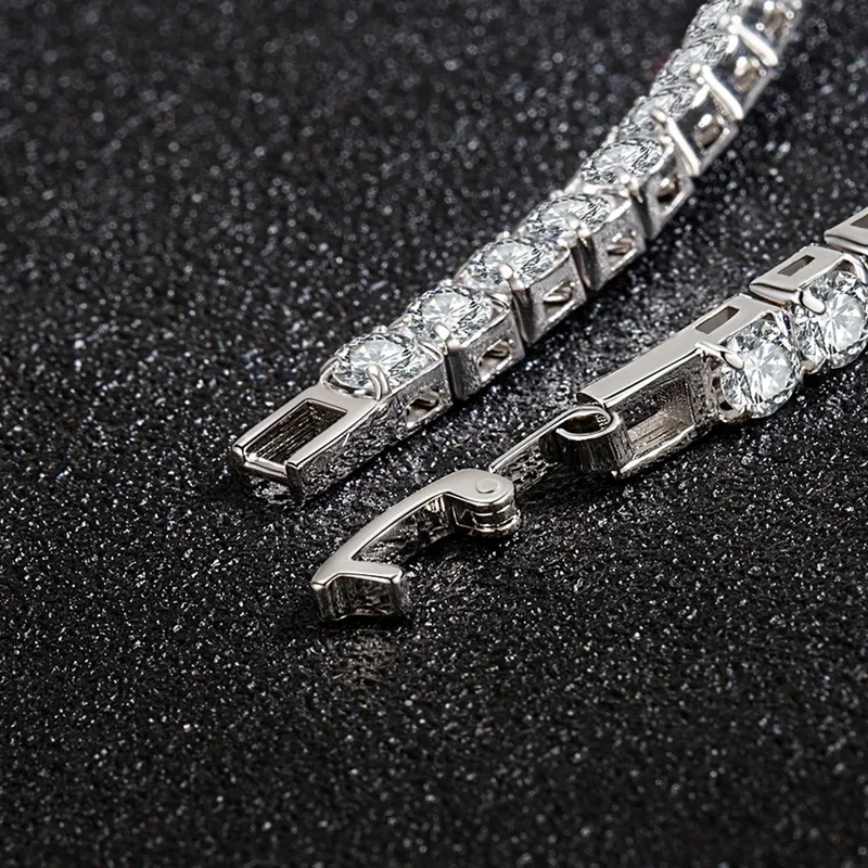 S925 Sterling Silver Bracelet Zirconia Tennis Ball Women
