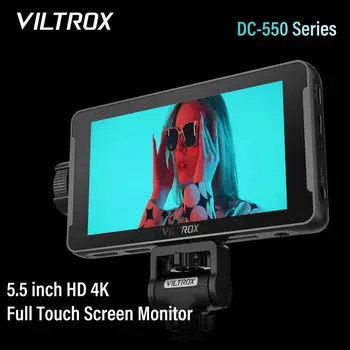VILTROX DC-550 휴대용 모니터, 스탠드 포함, HDMI 터치 스크린 필드, 3D LUT 디렉터 모니터, 5.5 인치, 1920x1080, 4K